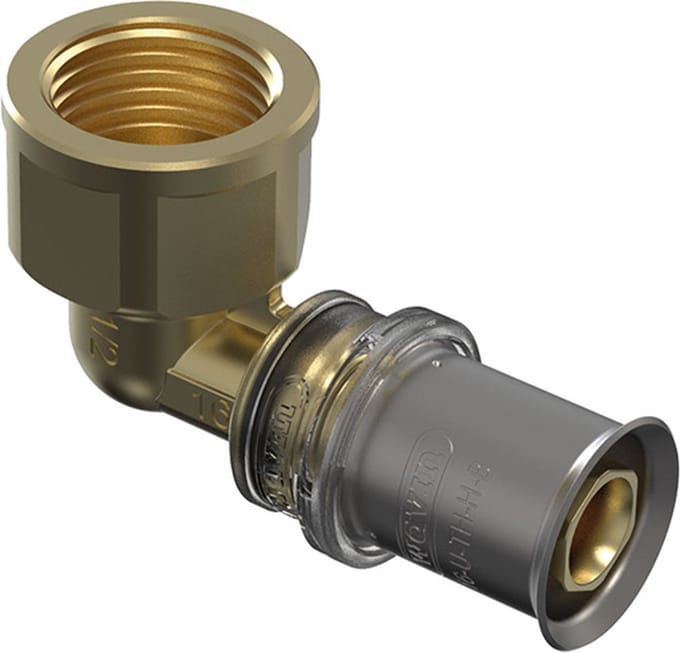 Wavin Tigris M5 Verloopknie 90° – 16 mm Pers × ½ inch (G½ inch) BSP Mannelijke Schroefdraad