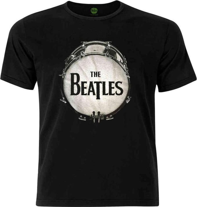 The Beatles - Drum Heren T-shirt - S - Zwart