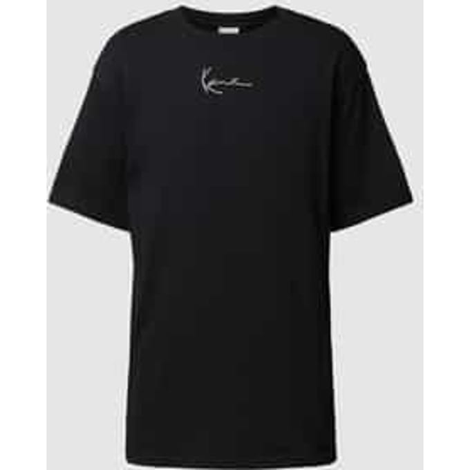 T-shirt met extra brede schouders