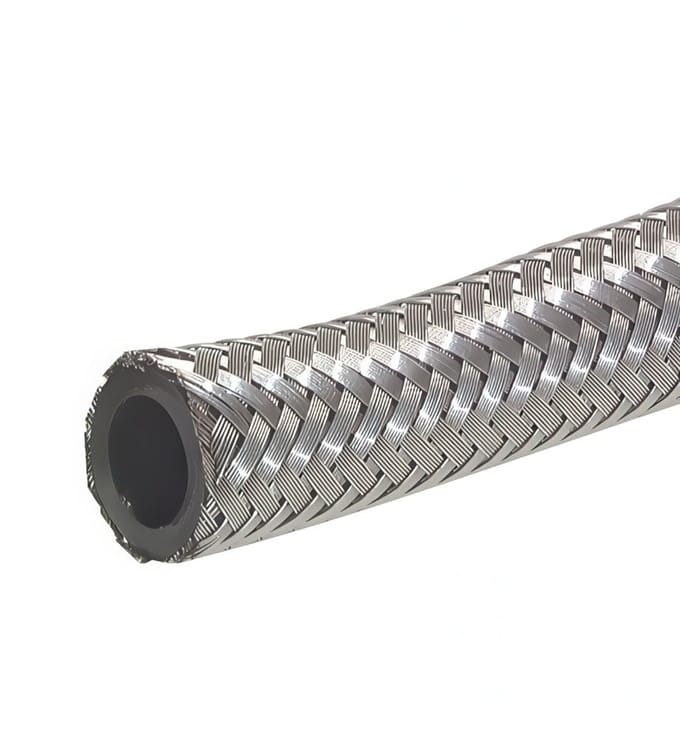 Olie- en Brandstofslang RVS Omvlechting 9x13 mm 1 m