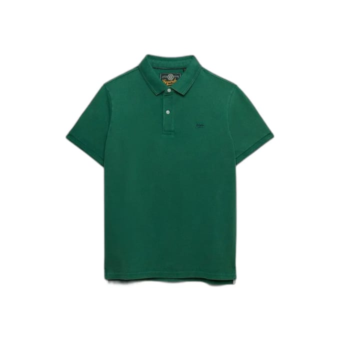 Superdry Classic Pique Korte Mouw Poloshirt Groen S Man