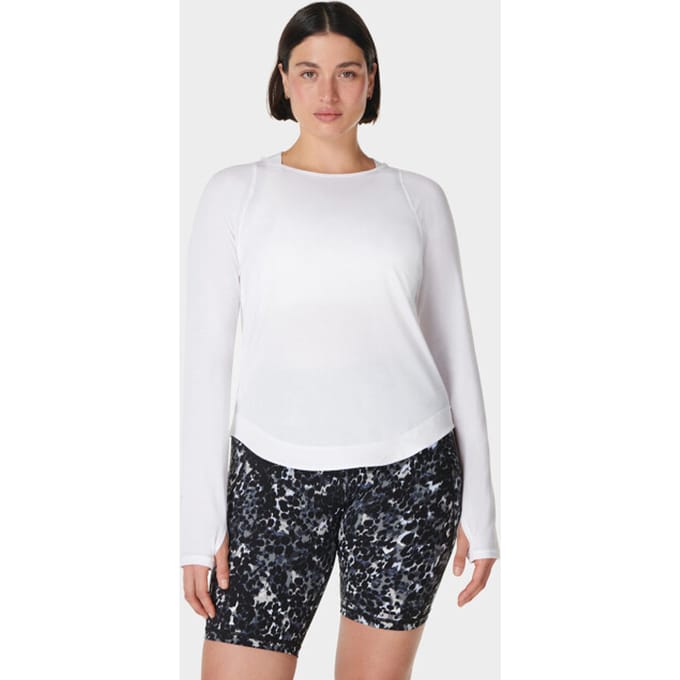 Sweaty Betty Breathe Easy Long Sleeve Top WIT - Maat L