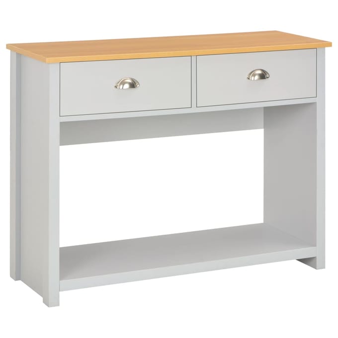 vidaXL - Wandtafel - 97x35x76 - cm - grijs