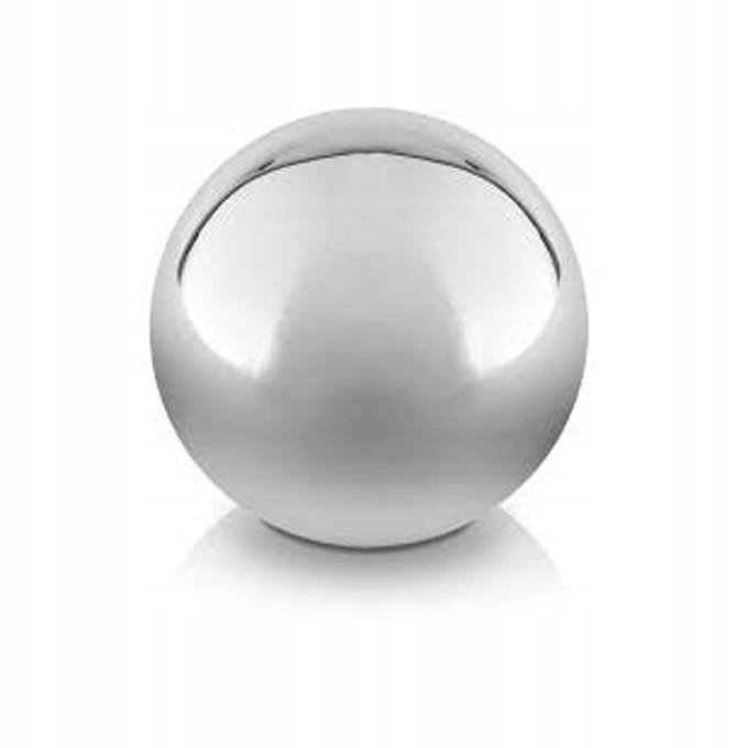 Polnix - Decoratieve Keramische Bal - 9 cm - Zilver - Glanzend