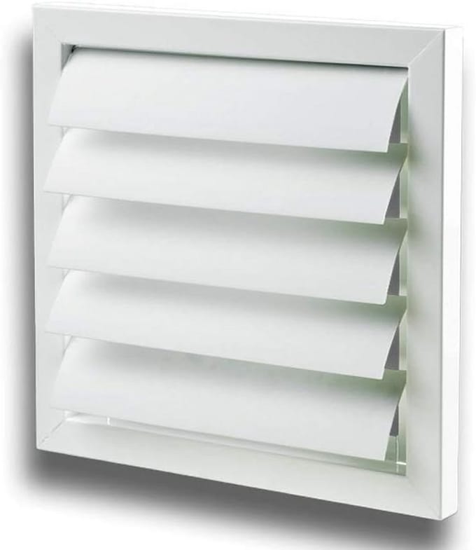 Zelfsluitend ventilatierooster met weerbescherming 300x300 mm