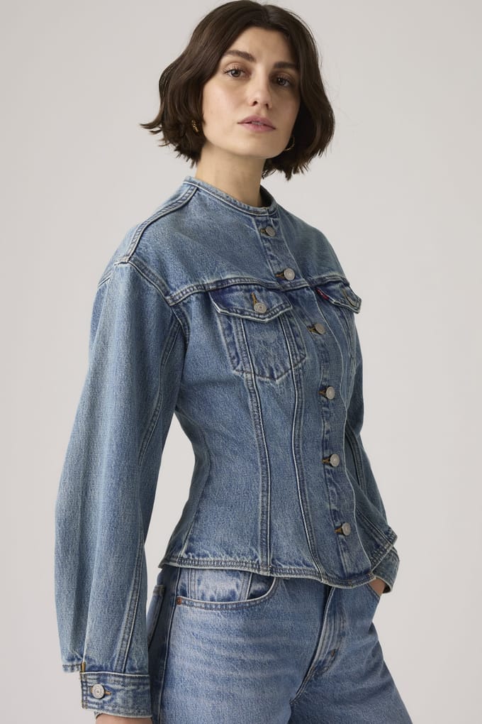 Levi's Sculpted Trucker Jacket Taglia: S | Giacche di jeans Outlet | Donna