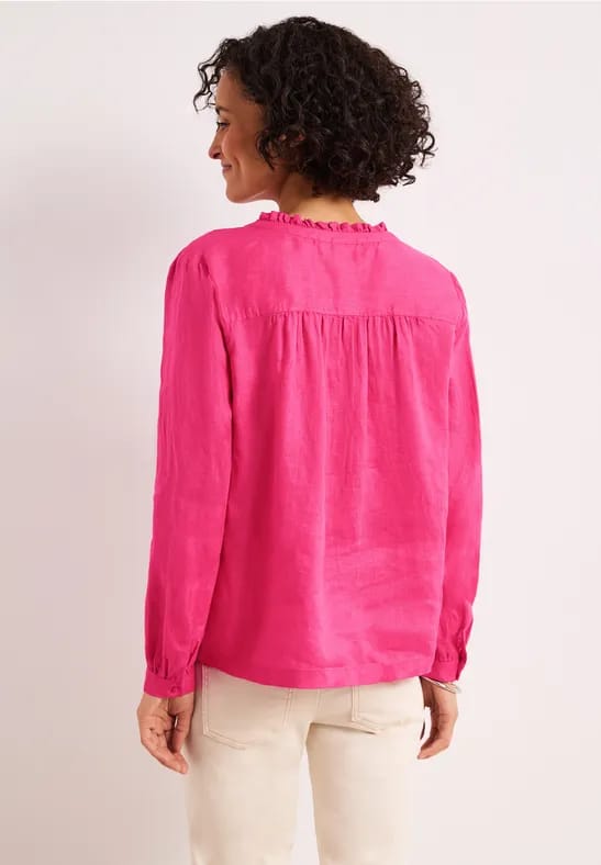 Linnen tuniek met ruches