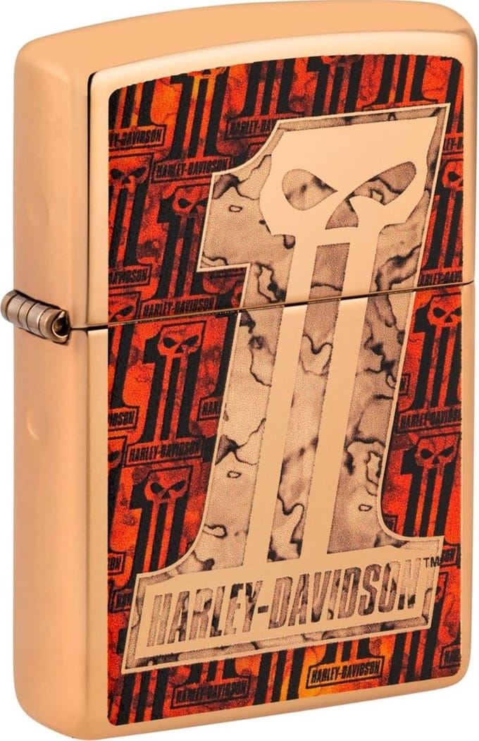 Aansteker Zippo Harley Davidson 1 Skull Z-Fusion