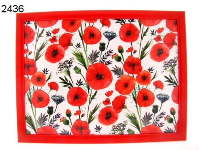Lesser & Pavey Schootkussen poppy field - 39,5 x 29,5 cm - stevig blad