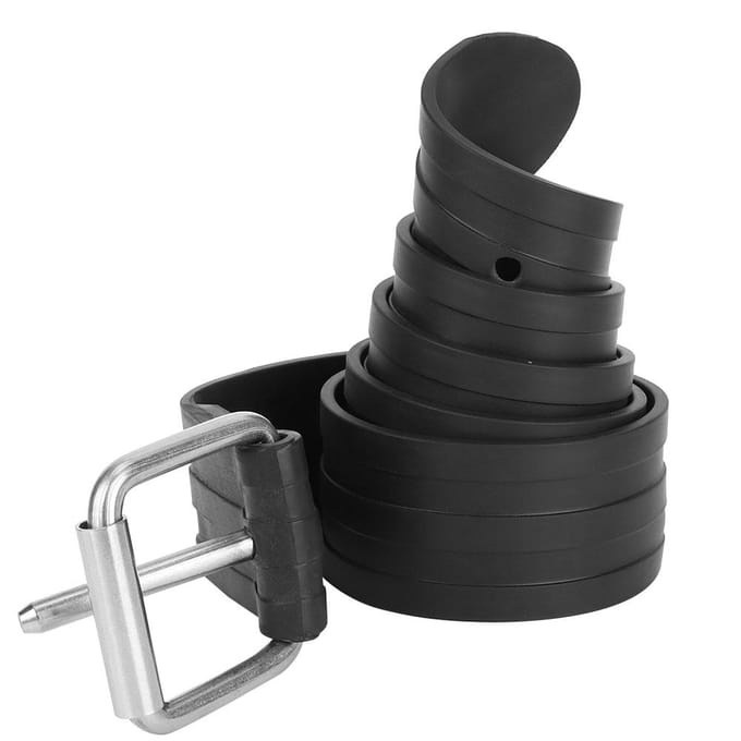 CONTINUEZ À PLONGER Ceinture de lestage réglable en caoutchouc avec boucle pour plongée en apnée, plongée technique, sangle (1,8 M) black