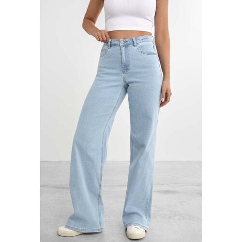 FAMME Baggy jeans Light Blue XS