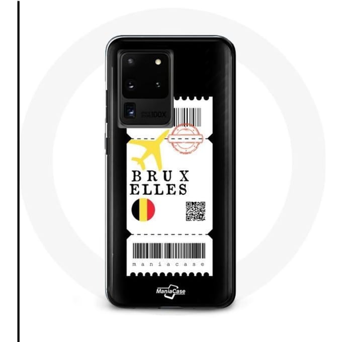 Hoesje - Samsung - Galaxy S20 Ultra - Vliegticket - Zwart - Hard