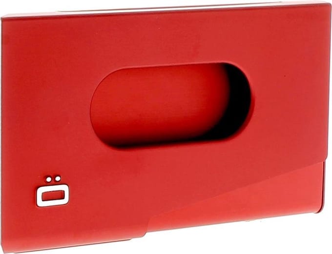 Ögon Designs One Touch Visitekaarthouder - Business Cardholder - Rood