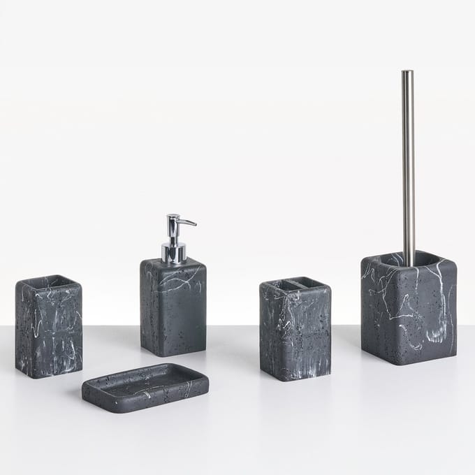 VILCANOTA - Badkameraccessoireset - Zwart - Polyresin