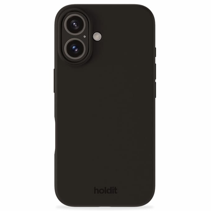 Holdit Silicone Case geschikt voor Apple iPhone 16 - Zwart