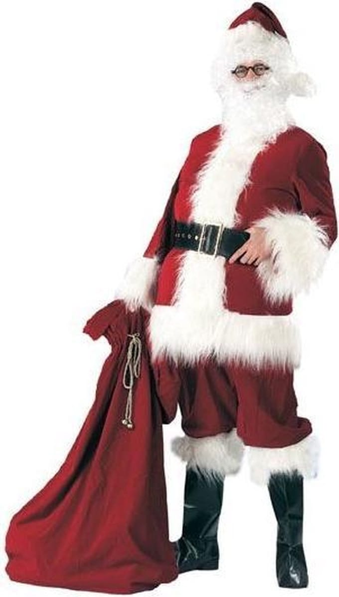 Kerstmanpak Burgundy Luxe - Maat 56/58