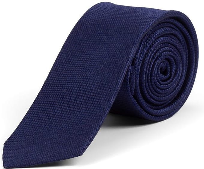 Kinderstropdas zijde donkerblauw