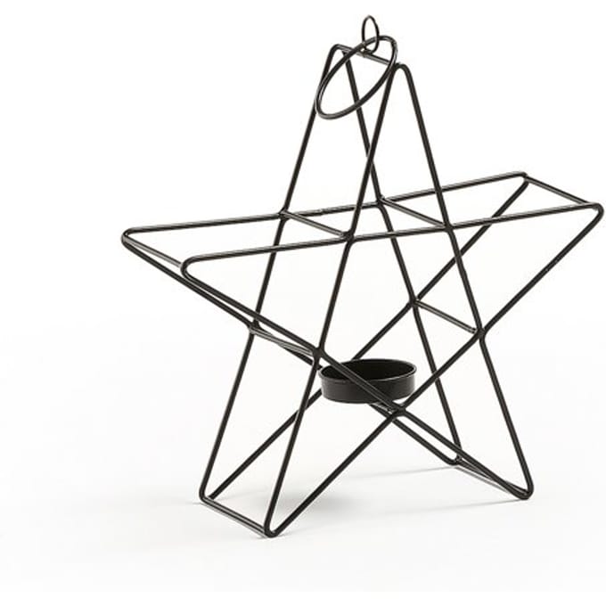Kave Home STELL Kaarsenhouder - Metaal - Zwart