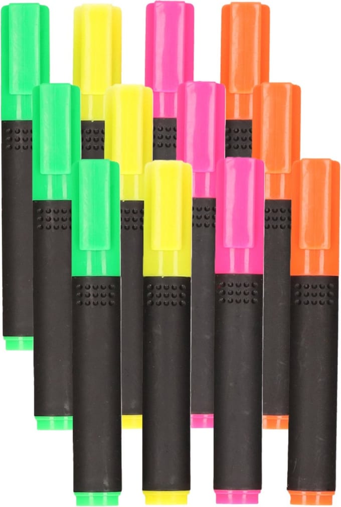 Humbert Neon markeerstiften/tekst markers - 12 stuks