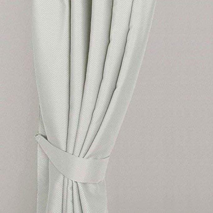 Homescapes verduisteringsgordijn tiebacks Chevron crème 2 stuks