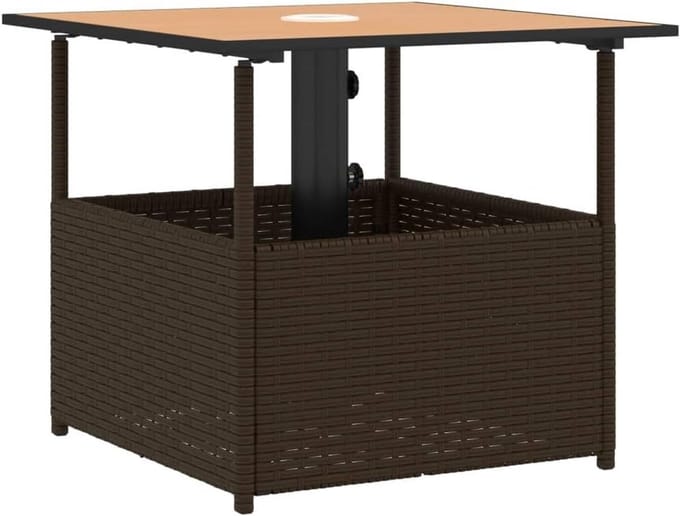 Bamboe Tuintafel met Parasolgat voor Balkon en Tuin