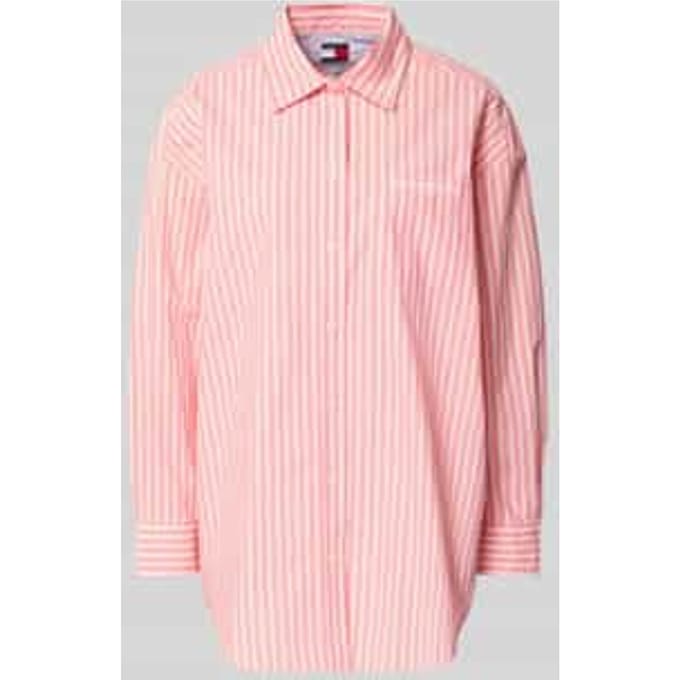 Oversized Overhemdblouse van Katoenmix