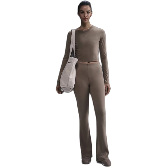 Nike Chill Knit Leggings Dames - Beige - Maat 38 - Katoen Jersey