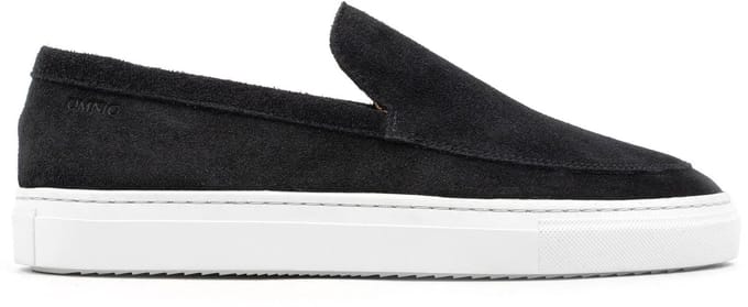 Omnio malton plain loafers heren zwart suède