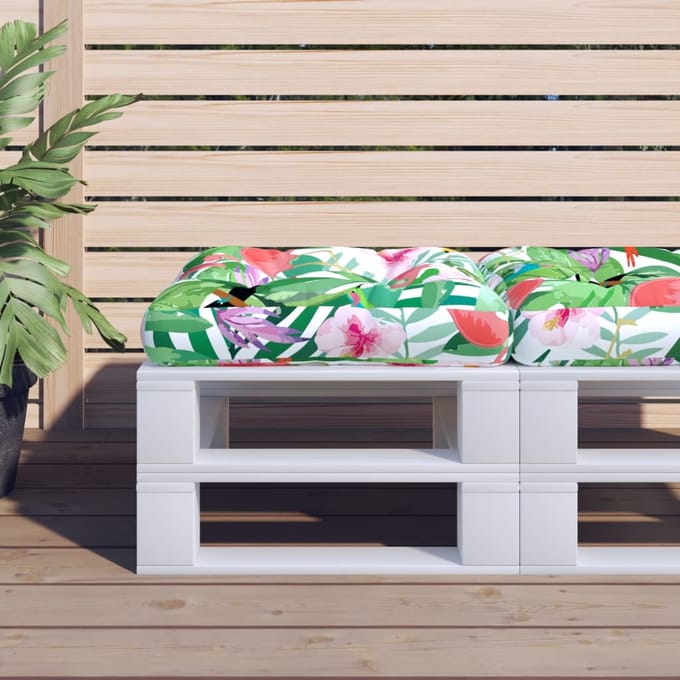 vidaXL - Palletkussen - 60x60x12 - cm - stof - meerkleurig