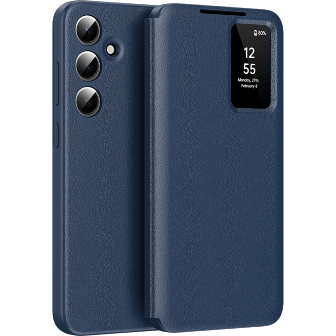 CaseBody Samsung Galaxy S25 Plus Smart Cover Blauw