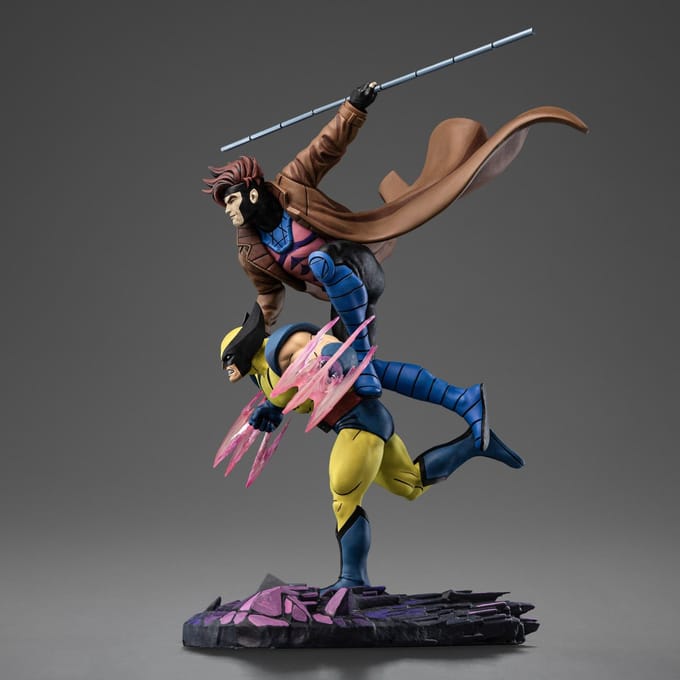 Iron Studios X-Men 97 Gambit & Wolverine Deluxe Art Scale 1/10 Statue