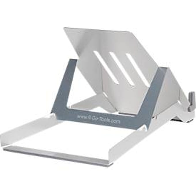 R-Go Riser Basic Laptopstandaard - Ergonomisch - Opvouwbare - Verstelbare - AGR-gecertificeerd - Aluminium - 10-22 inch - Zilver