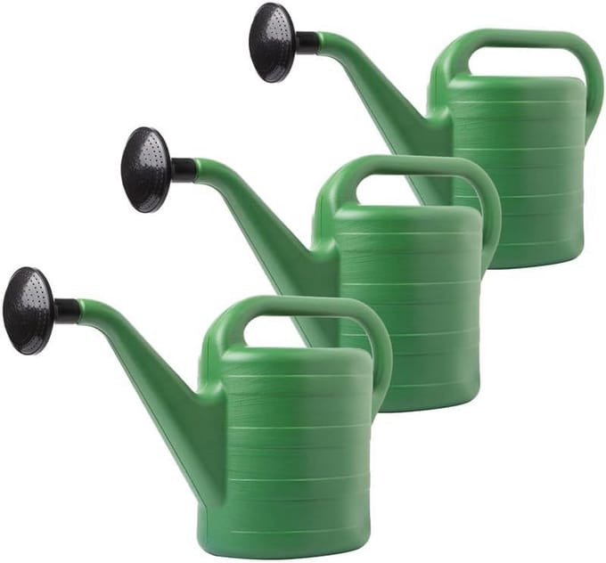 Set van 3 Gieters 5 Liter met Afneembaar Sproeikop - UV-bestendig Groen