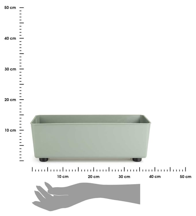HowHomely Salvia Serie - Plantenbak - Grijs-Groen - Modern Design - Duurzaam Polypropyleen