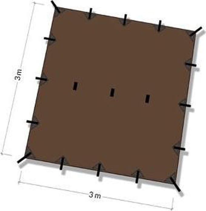 Tarp 3x3 – Coyote Brown