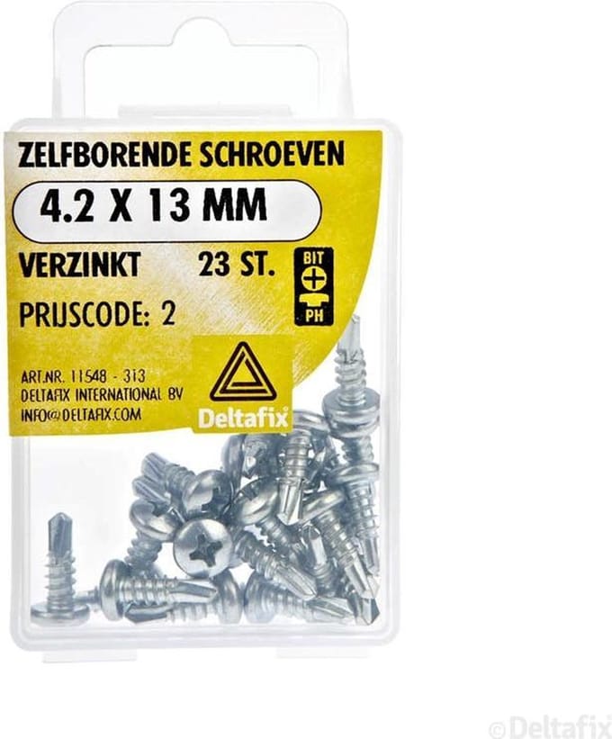 Zelfb.schroef 4.2x13mm verz 23st Deltafix