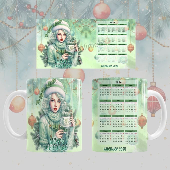 Mok Merry christmas / Vrolijk kerstfeest met de jaarkalender 2024!
