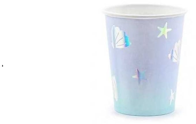 6 bekers 220ml zee schelpen zeester