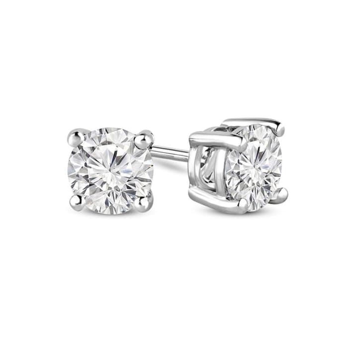 Diamond Earrings 6mm White Gold