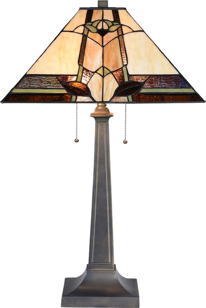 Lumilamp Tiffany Tafellamp 80 cm Beige Glas