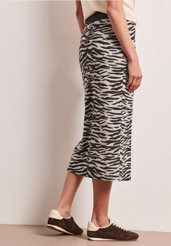 Midirok met split en dierenprint