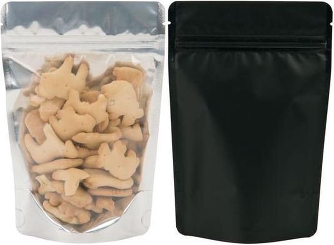 Stazakken Transparant/Zwart 13x8x20,5cm | 113 gram (100 stuks)