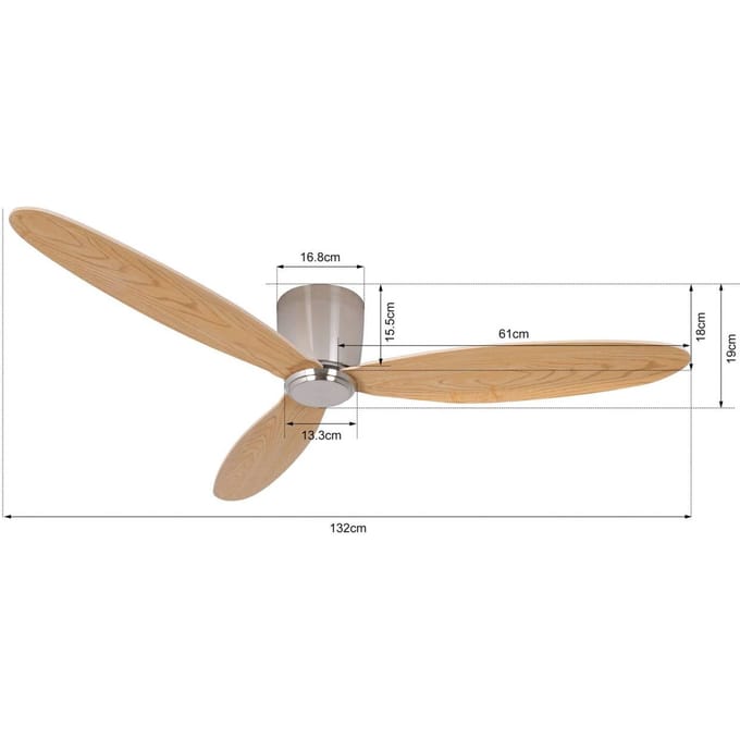 Beacon Lighting Beacon plafondventilator Airfusion Radar teak Ø 132 cm stil