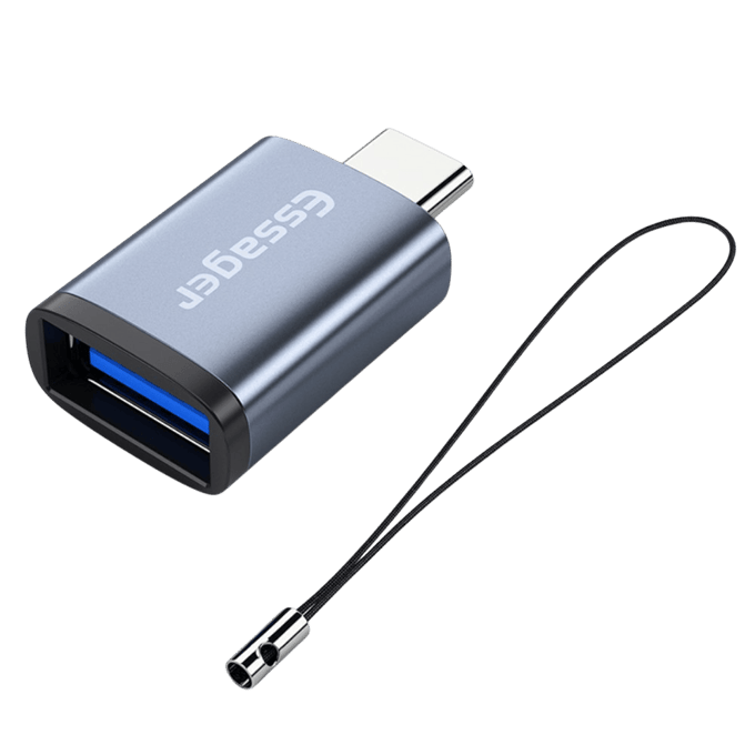 Essager USB-A naar USB-C Adapter Blauw