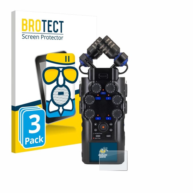 BROTECT - Screenprotector voor Zoom H6 studio - Folie Beschermfolie Beschermglas matte 3 Stuks