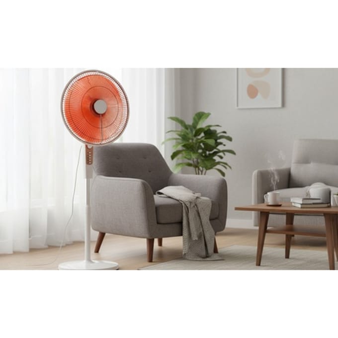 In hoogte verstelbare warmteventilator