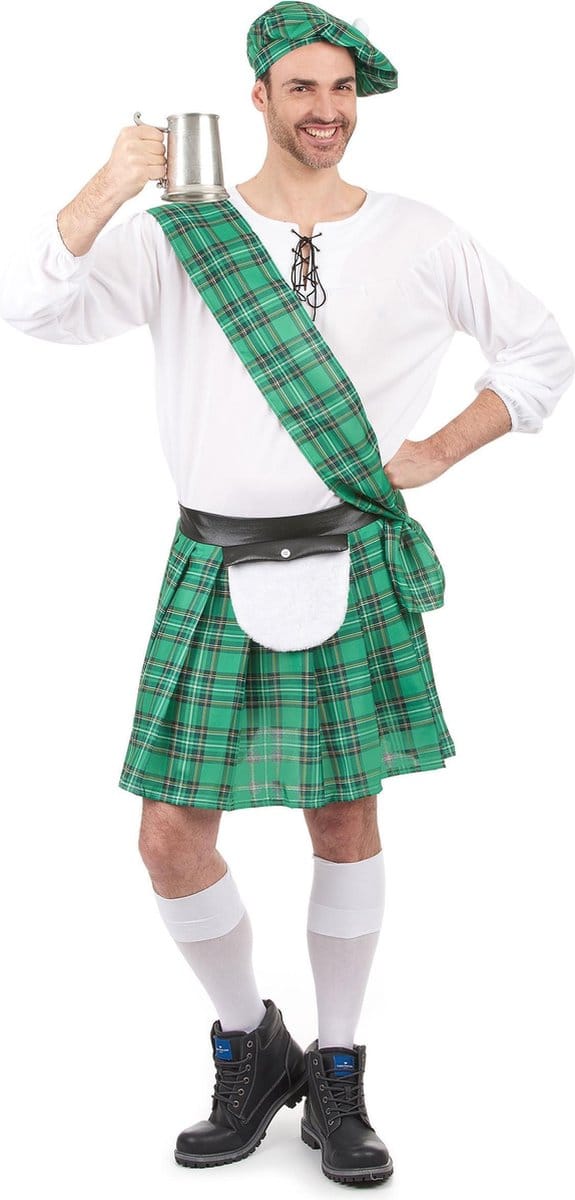 Vegaoo - Groen Schotse outfit voor heren