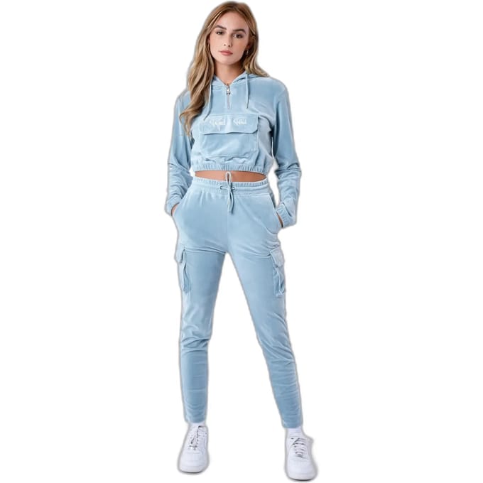 Sweatshirt capuchon court fluwelen vrouw Project X Paris