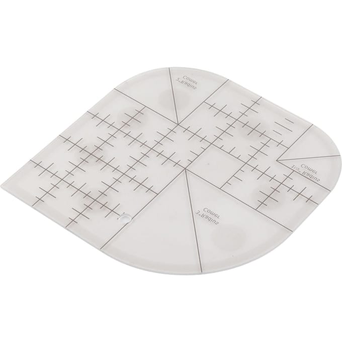 Règle de coupe d'angle incurvée en acrylique pour couture, patchwork, modèle de couture, outil de patchwork DIY white