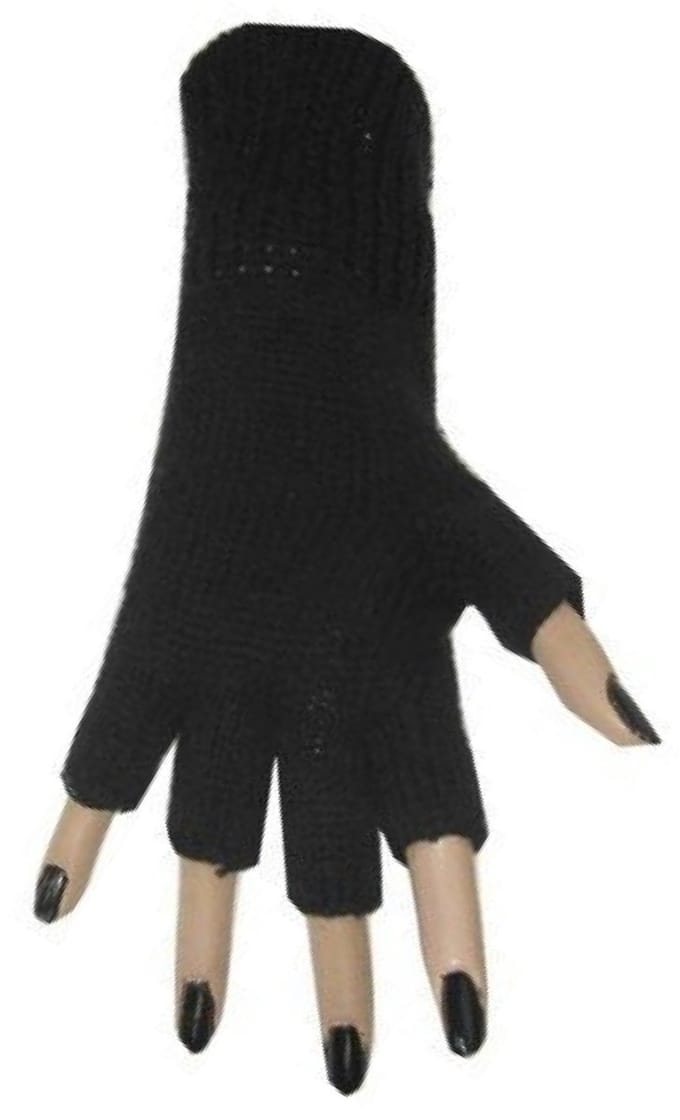 Vingerloze handschoen zwart